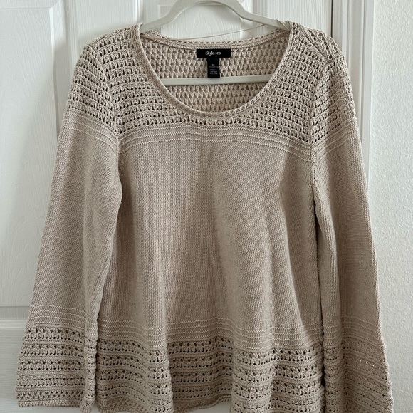 Cotton Crochet Sweater - Picture 2 of 4